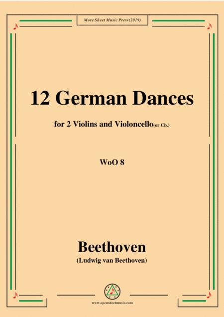 Free Sheet Music Beethoven 12 German Dances Woo 8 For 2 Violins And Violoncello Or Cb