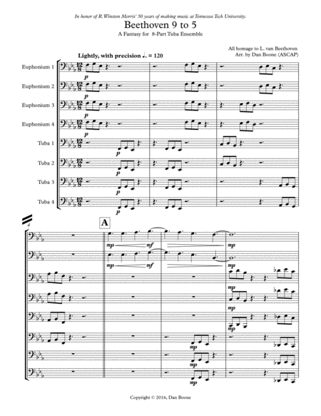 Free Sheet Music Beethoven 9 To 5