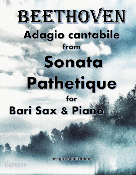 Beethoven Adagio From Sonata Pathetique For Baritone Sax Piano Sheet Music