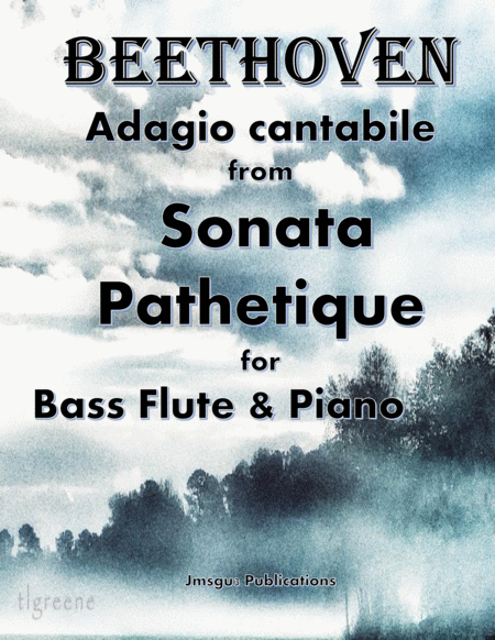 Free Sheet Music Beethoven Adagio From Sonata Pathetique For Bass Flute Piano