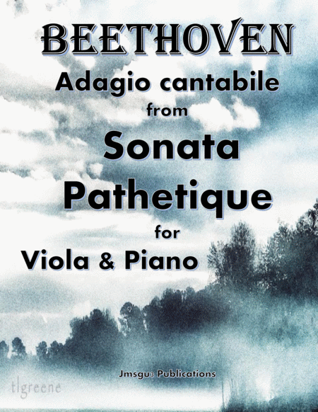 Beethoven Adagio From Sonata Pathetique For Viola Piano Sheet Music