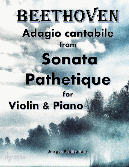 Beethoven Adagio From Sonata Pathetique For Violin Piano Sheet Music