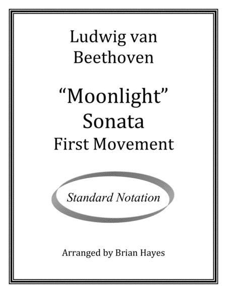 Beethoven Moonlight Sonata For Solo Guitar Standard Notation Sheet Music