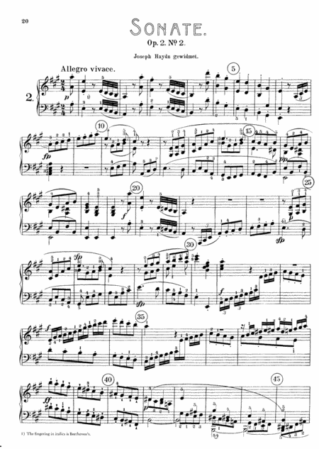 Free Sheet Music Beethoven Piano Sonata No 2 Op 2 No 2