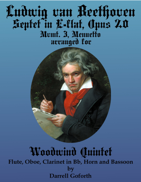 Free Sheet Music Beethoven Septet In E Flat Major Arranged For Woodwind Quintet Mvmt 3 Menuet