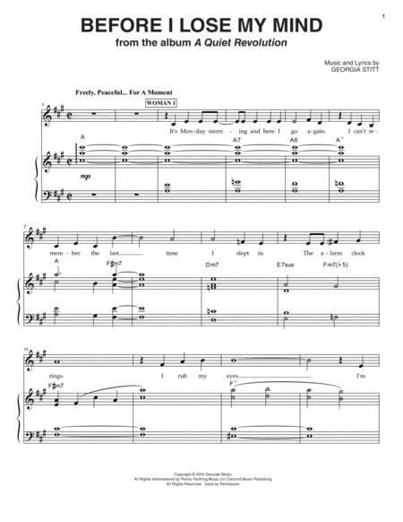 Before I Lose My Mind Sheet Music