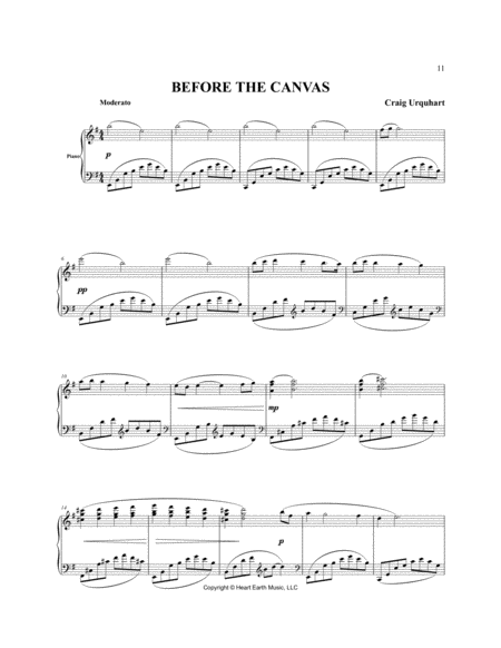 Free Sheet Music Before The Canvas