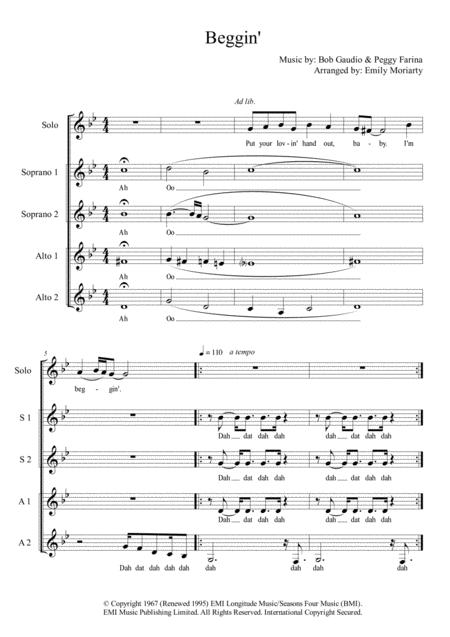 Beggin Ssaa Sheet Music