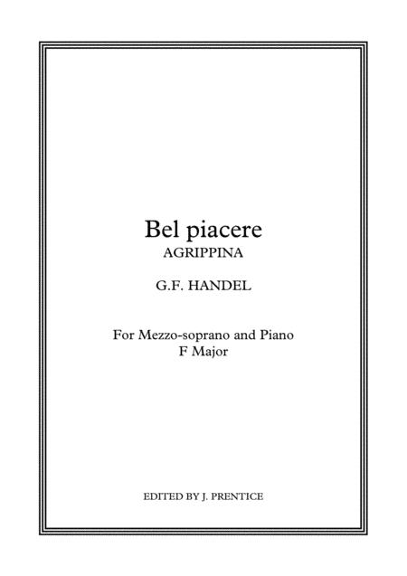 Free Sheet Music Bel Piacere Agrippina F Major