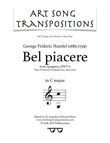 Free Sheet Music Bel Piacere C Major