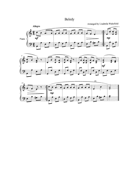 Beledy Sheet Music