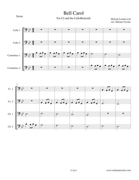 Free Sheet Music Bell Carol