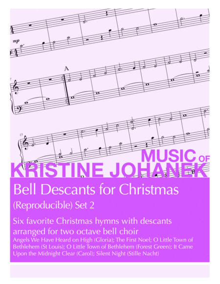 Free Sheet Music Bell Descants For Christmas Reproducible Set 2 2 Octaves