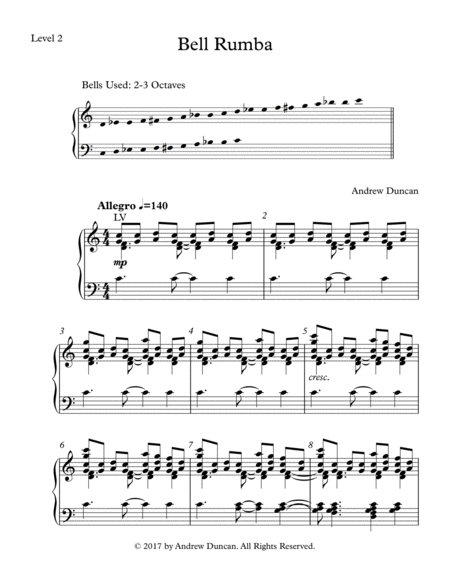 Bell Rumba 2 3 Oct Handbells Level 2 Sheet Music