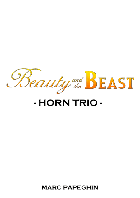 Belle From Beauty And The Beast French Horn Trio Sheet Music