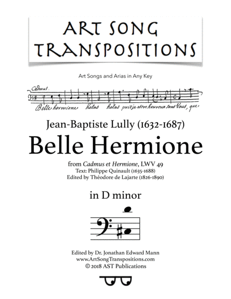 Belle Hermione D Minor Sheet Music