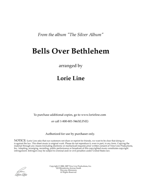 Free Sheet Music Bells Over Bethlehem