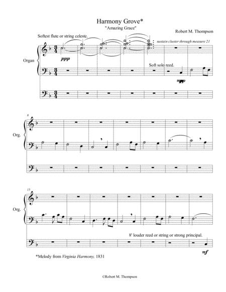 Beloved Song Amazing Grace For Organ Sheet Music