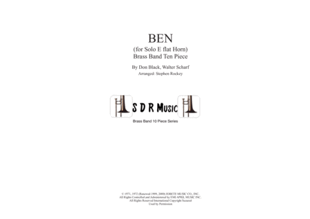 Ben For Solo Eb Horn And Brass Band 10 11 Piece Sheet Music