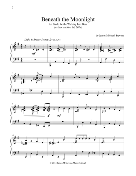 Free Sheet Music Beneath The Moonlight