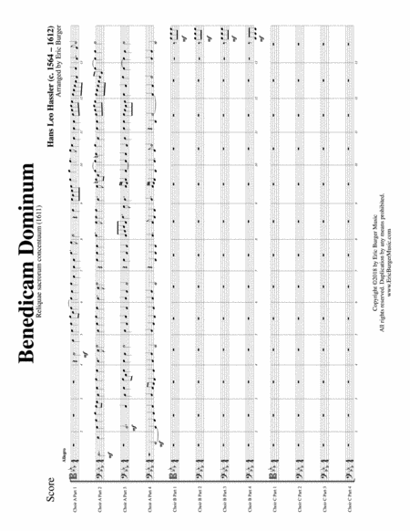 Benedicam Dominum For Trombone Or Low Brass Duodectet 12 Part Ensemble Sheet Music