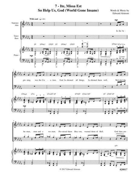 Free Sheet Music Benedictus So Help Us God