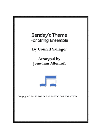 Free Sheet Music Bentleys Theme For String Ensemble