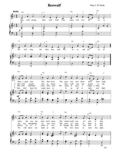 Free Sheet Music Beowulf