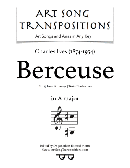 Free Sheet Music Berceuse A Major