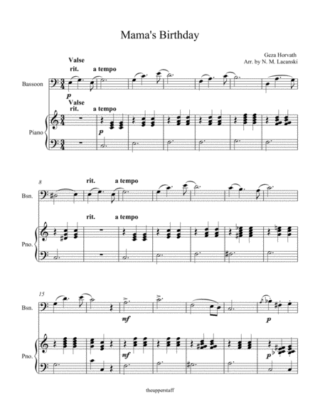 Free Sheet Music Berceuse Brass Quartet