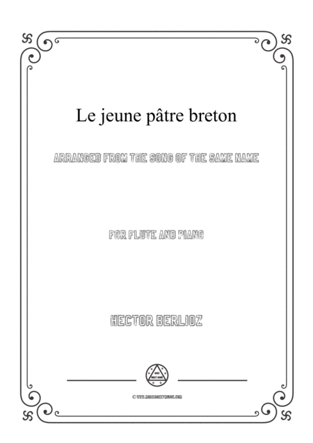 Berlioz Le Jeune Ptre Breton For Flute And Piano Sheet Music