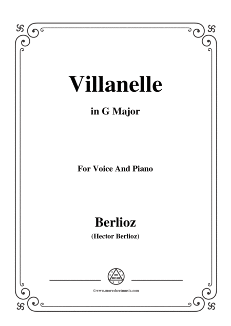 Free Sheet Music Berlioz Villanelle In G Major For Voice And Piano