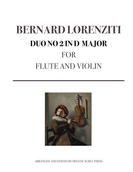 Bernard Lorenziti Duo No 2 In D Major For Flute And Violin Sheet Music