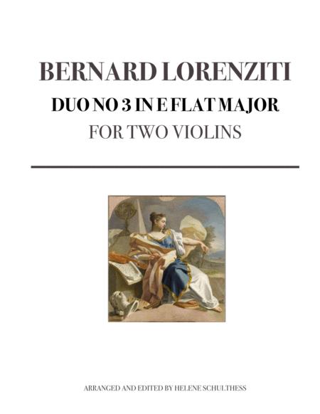 Bernard Lorenziti Duo No 3 In E Flat Major For 2 Violins Sheet Music