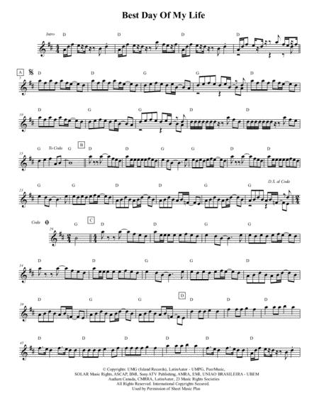 Best Day Of My Life American Authors Sheet Music