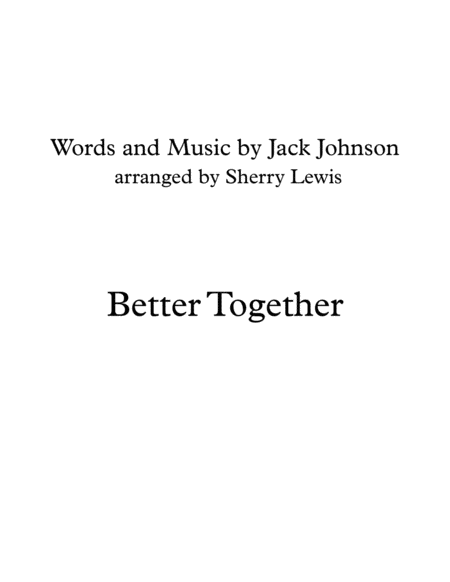 Better Together Violin Solo For Solo Violin Sheet Music