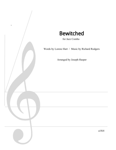 Bewitched Alto Sax Tenor Sax Trumpet Trombone And Rhythm Section Sheet Music