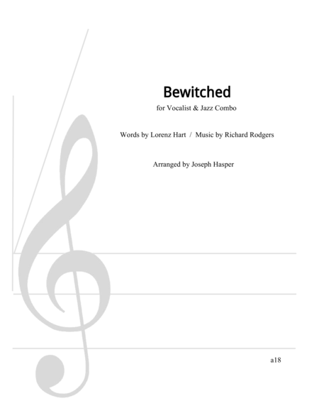 Bewitched Vocal With Jazz Combo Sheet Music