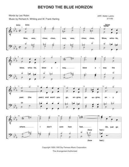 Beyond The Blue Horizon Sheet Music