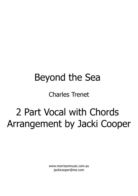 Beyond The Sea For 2 Voices With Chords In Eb Sheet Music
