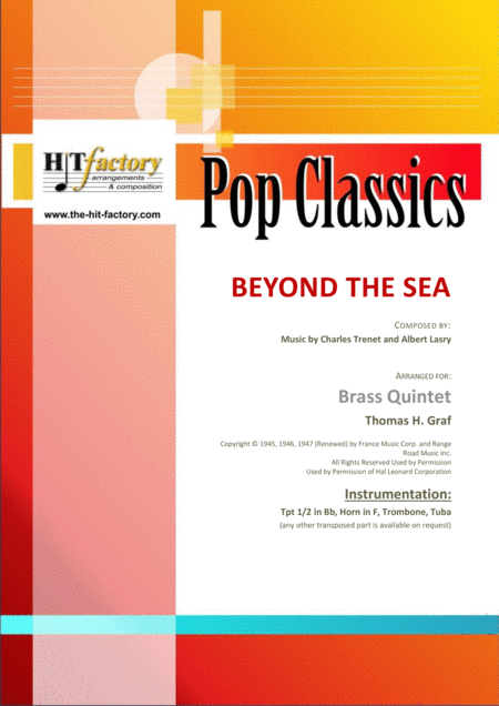 Beyond The Sea Robby Williams Brass Quintet Sheet Music
