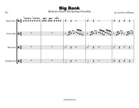 Big Bank Sheet Music