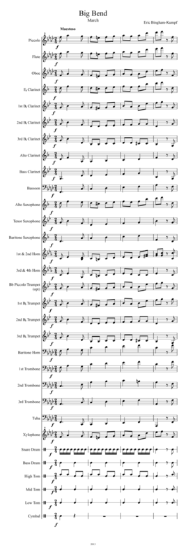 Free Sheet Music Big Bend March