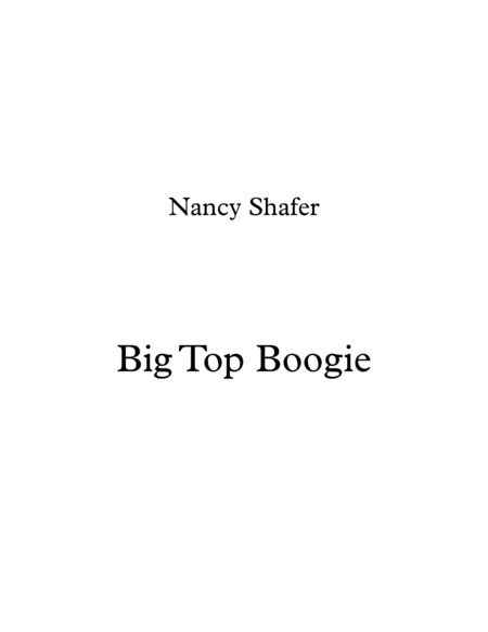 Big Top Boogie Quartet For 2 Flutes Alto Flute String Bass Sheet Music