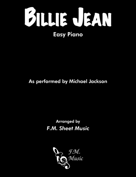 Free Sheet Music Billie Jean Easy Piano