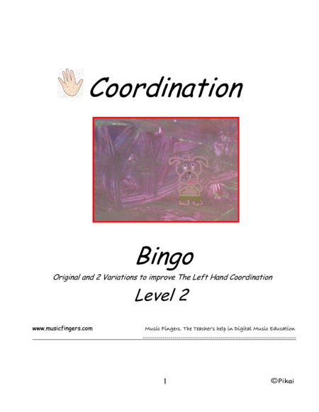 Free Sheet Music Bingo Lev 2 Coordination