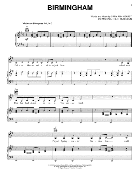 Birmingham Sheet Music