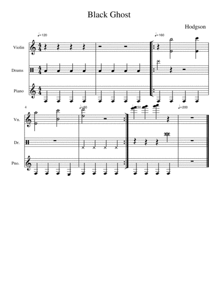 Free Sheet Music Black Ghost