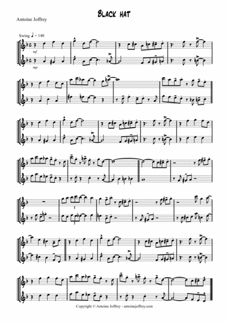 Black Hat Sheet Music