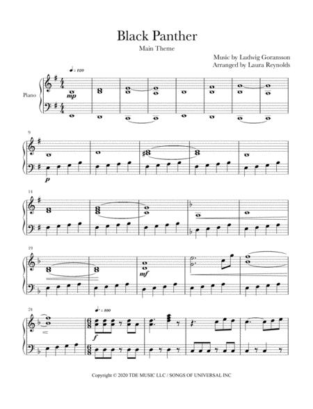 Black Panther Sheet Music